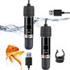 GERUI 2 pezzi, riscaldatore USB per acquario, 10 W, mini asta riscaldante per acquario, con termostato, termostato per acquari, per acqua salata e acqua dolce