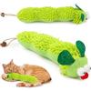 Jognee Giocattolo di erba gatta, giocattolo interattivo per gatti, giocattoli morbidi per gatti, gattino Caterpillar CatnipToys, giocattolo per gatti morbido e resistente, Caterpillar Kicker, Fluffy