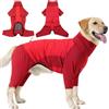 HEYWEAN Cappotto in Pile per Cani con Zampe Tuta Intera Giubbotto Invernale Cappottino Cane Taglia Piccola Media Grande Felpa Maglione Pigiama Pile Cane Vestito Cappotti Caldi per Cani Invernali