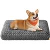 Feandrea Cuccia per Cani, Letto Cuscino per Cani di Media Taglia, L, Morbido Tappetino di Peluche, 95 x 60 cm, Imbottitura Soffice, Lavabile, Antiscivolo, Grigio Ardesia PGW292GN01