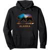 Alaska Souvenirs and Gifts by KAEDAM Alaska USA Black Bear Wildlife Starry Night Sky Souvenir Felpa con Cappuccio