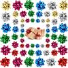Taozoey Fiocchi Regalo Autoadesivi, Fiocchi Regalo Stelline adesive, Fiocchi Regalo Natalizi Multicolori, Fiocchi per Pacchetti Autoadesivi, 6 Colori, Tre Taglie