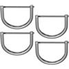 PATIKIL 1-Anelli a D da 1/2 con Vite a Grillo, 4 Pz Anelli a D a Forma U a Ferro Cavallo, Fibbie Semicircolari Lega Zinco, Ricambio per Borse, Collare, Accessori Artigianali, Nero