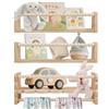 Strixorn Scaffale da parete in legno per cameretta dei bambini, set da 3 pezzi, 40 cm, con espositore per foto, mensola da parete in legno, per cameretta dei bambini, soggiorno, bagno (forma di nuvola)