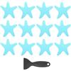PATIKIL 12 PCS Adesivi Antiscivolo per Vasca da Bagno, Adesivi Antiscivolo per Doccia con Raschietto Decalcomanie per Pavimento Doccia Forma Stella Carini Tracce Vasche, Blu