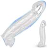 BDSMYOU Guaina Pene Sex Toys per Allungamento del Pene Maschile,Erezione Pene Forte e Duratura,Anello Antiscivolo per Testicoli,Sexytoysys Uomo,Toys Sessuali per Uomini (M)