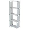 Fuerdich Libreria in Piedi Multistrato, Libreria di Grande capacità Scaffale Portatile per Carichi Pesanti per Soggiorno(Grigio)