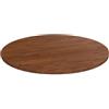 FOZICV Ø 60 x 1,5 cm, piano rotondo in legno massello di ricambio, tavolo da pranzo, tavolo da pranzo, marrone scuro, legno di rovere massiccio