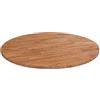 FOZICV Ø 50 x 1,5 cm, piano rotondo, tavolo da pranzo, tavolino da caffè, tavolo in legno massello, piano di ricambio in legno di rovere massiccio, marrone chiaro