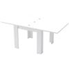 Bonussi Tavolo Allungabile 90x90/180x75 cm Jesi Bianco Lucido e Cemento