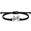 Shopsphère DISTRIBUTION Bracciale Bici | Gioielli Bici | Regali Biciclette Donna Uomo Ragazza Ragazzo | Braccialetti Monochrome Road Bike, Taglia unica, Acciaio inossidabile, Nessuna pietra preziosa