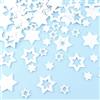 YiliYa Stelle Legno Decorative Bianche,150 Pezzi Fette di Stelle in Legno Mini Stelline per Decorazione della Tavola dei Mestieri di DIY della Festa Nuziale di Natale Artigianato(4cm/2cm)