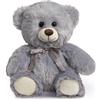 BEJOY Orso di peluche, orso in morbido peluche, tenero animale di peluche, per Natale e Capodanno, 30 cm, grigio