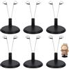 Tinoaly 6 Pezzi Supporto Bambola Regolabile, Supporto Figure Accessori Esposizione Giocattoli per la Decorazione di Casa e Ufficio per 10,16-20,32 cm (Nero)