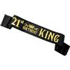 Piriuuo Fascia per il 21° compleanno con lamina d'oro in raso nero, decorazione per il 21° compleanno, per uomo, favolosa idea regalo di compleanno divertente per feste di compleanno