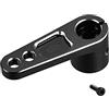 sourcing map Lega di alluminio 25T Sterzo Servo Braccio Corno Nero per DIY RC Auto/Barca/Aereo Barca Accessori
