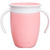Munchkin Miracle 360 Tazza da allenamento per bambini, Senza BPA , Non perde , A prova di perdite , Tazza per lo svezzamento da 6+ mesi , 7oz/207ml , Rosa