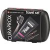 Curaprox Set Di Spazzolini Da Viaggio | Per Lo Sbiancamento Dei Denti in Viaggio | Edizione Black is White | Include Dentifricio, Spazzolino E Scovolini Interdentali
