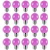 Jiotouhu Confezione da 20 lampadine a LED colorate 2 W E27 G45, lampadine a LED colorate da golf, per decorazione della casa, giardino, feste, matrimoni, Natale, celebrazioni, viola