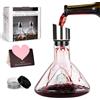 BBWELLDecanter per Vino Rosso Senza Piombo,Decantatore Con aeratore e filtro,decanter Iceberg,con sfere di pulizia in acciaio e biglietto di auguri,Accessorio per Vino,per gli amanti del vino 1500 ml