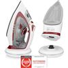 TZS First Austria - Ferro da stiro a vapore senza fili con stazione 2400W - Con serbatoio da 450 ml, sistema antigoccia, temperatura & intensità regolabile e piastra in ceramica - Con vapore verticale