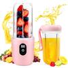 Byffoer Frullatore portatile, spremiagrumi elettrico portatile con display digitale, batteria da 1500 mAh, uso wireless, testa di taglio SUS da 16 fogli, alta velocità - per auto/campeggio/ufficio