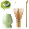 Amasawa 3 Pezzi Matcha Kit, Matcha Set con Frusta Matcha, Set Accessori Cerimonia Tè Matcha,Matcha Set con Frusta Matcha, Cucchiaino, Porta Frusta, Kit Perfetto per la Preparazione (C)