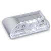 MDLITIN Lampada a infrarossi per buco della serratura della porta, con sensore automatico di movimento, 4 LED PIR per porta d'ingresso, da attaccare ovunque con rubinetto, colore: argento