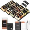 Famhap Porta Spezie Cassetto 24 Pezzi con 24 Barattoli Spezie Portaspezie per Cassetti da Cucina, Cassetto Portaspezie Combinabile
