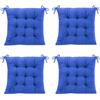 Wapasezyar 4 cuscini per sedia, 40 x 40 cm, imbottiti con laccetti, per sedia da ufficio, colore blu reale