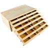 RATSTONE 6 Cassetti Scatola Portaoggetti Per Artisti 40x25x15cm,Con 4 Cassetti,Portatile,Scatola Di Immagazzinamento Per l'Arte In Legno Di Faggio Premium,Per Pastelli,Matite,Pennelli,Timbri