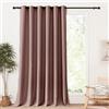 PONY DANCE Pannelli Divisori Tende Oscuranti con Anelli Tenda Termica Isolante Freddo Moderne per Soggiorno Curtain Camera da Letto 1 Pezzo L 200 x A 245 cm, Rosa Selvatica