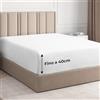 CGK Unlimited Lenzuolo con Angoli 90x190 - Microfibra Tasca 40cm (16) - Bianco | Spazzolata, Morbida, Antipiega, Anti-Restringimento, Anti-Sbiadimento, Traspirante, Materassi Alti, Elastico, OEKO-TEX