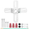 PATIKIL 4 Luce Traversa 1 Set Carbonio Acciaio Forma Croce Montaggio Staffa 360 Rotazione Universale Lampada Apparecchio con Viti per Lampadario Luce Argento Tono