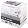 Pritok 6 libro decorativi: impilati, espositori, decorazioni per la casa, libreria, tavolino da caffè, ufficio, mensole