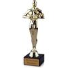 pokal-fabrik.de Pokal-Fabrik - Coppa dorata 24cm in plastica con incisione preimpostata - Trofeo regalo statuetta vincitrice & base in marmo - Regalo personalizzato per dipendenti come segno di apprezzamento