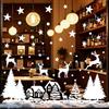 QZOSZ Adesivi Natalizi per Finestre, 229 Pezzi Vetrofanie Natalizie per Vetrine Negozio Grandi Addobbi Natalizi Decorazioni Natalizie per la Casa, Fiocchi di Neve Alci Albero di Natale Adesivi Finestre