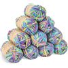 Coopay 10 Gomitolo di Lana per Uncinetto, 450g, Filato per Uncinetto Morbido Multicolore, Filato per Maglieria, Lana Gomitoli per Vestiti per Neonati, Sciarpe, Calzini - Viola Giallo Blu