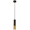 Lywins Lampada a sospensione moderna in oro nero per isola cucina GU10 mini con diametro di 6 cm e lunghezza di 30 cm