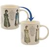 The Unemployed Philosophers Guild Jane Austen - Tazza che cambia il calore, aggiungi caffè o tè e guarda abiti da passeggio e cofani trasformarsi in un delizioso abito da sera
