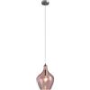 M2 OUTLET Lampada a sospensione LA BURBUJA 20183, diametro 22 cm, nichel opaco, rosa in vetro