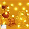 cshare Catena luminosa a batteria per cameretta dei bambini, catena luminosa interna con timer, 2 m, 20 LED, funzionamento a batteria, luce notturna per camera, decorazione compleanno, Natale, bianco caldo