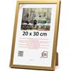 3-B - Cornice portafoto modello Mega in oro - 20 x 30 cm - con vetro acrilico
