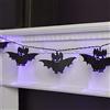 Lights4fun, Inc. 10 luci a batteria dell'interno della stringa di Halloween del pipistrello di legno del LED