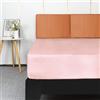 Lirex Lenzuola con Angoli in Raso, Letto Piazze Francese 140x200cm, per Materassi Alti Fino a 35 cm, Lussuoso e Setoso Biancheria da Letto in Poliestere Morbido, Rosa Chiaro