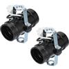 PATIKIL E26/E27 Base Media 2 Prese per Gruppo Luci, 2pz Supporto Base Lampada Incandescente Multi-Cluster per E26/E27 Lampadina Portalampada, Nero