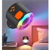 Amagle Applique da parete interno, plafoniere da parete LED wireless ricaricabile con altoparlante Bluetooth, dimmerabile rotazione 360° lampada da comodino 3 temperature colore, portatile Luci da campeggio