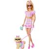MATTEL Barbie Cuccioli a Passeggio Bambola Bionda