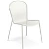 Emu - Sedia Ronda - Bianco - Acciaio - Designer Aldo Ciabatti