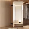 Generic Specchio per armadio girevole con design invisibile, pieghevole nascosto e telescopico per risparmiare spazio, ideale per camera da letto e guardaroba